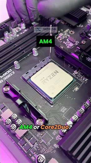 Intel AM4 vs Core2 Duo CPU installation #shorts