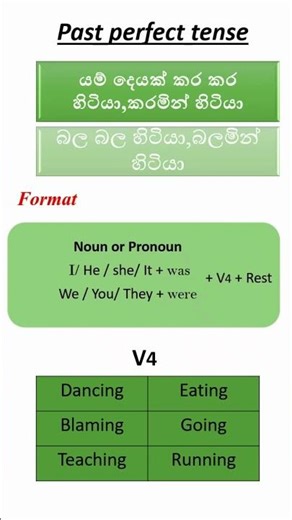 Past perfect tense