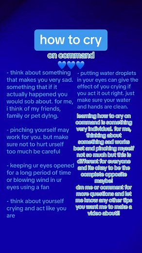 How to Cry On Command: Tips and Tricks for Acting Emotions