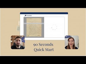 Getting started with Transkribus in 90 seconds