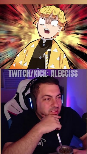 Zenitsu en estado de pánico por miedo en Demon Slayer