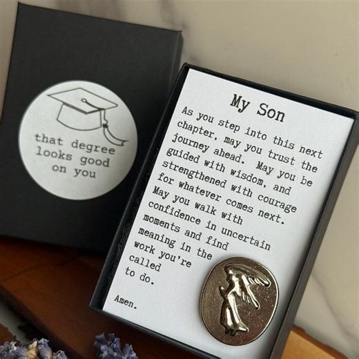 Son Graduation Gift Box, Pocket Guardian Angel Grad Gift, From Mom & Dad - Etsy