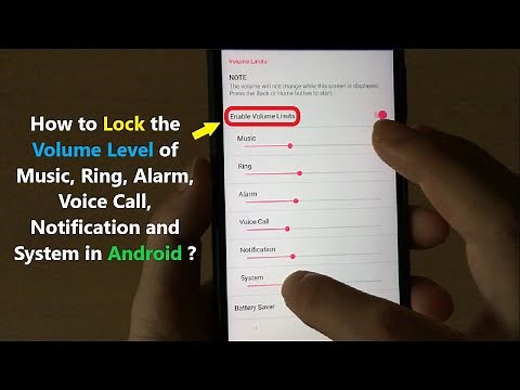How to Lock the Volume Level of Music, Ring, Alarm, Voice Call, Notification and System in Android ?