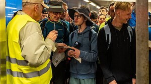 Pochod Praha-Prčice: Na kontrolním místě byl první Martin. Nepřišel, ale přiběhl