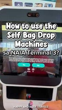 How to use the self bag drop machines sa NAIA Terminal 3? #airport #NAIA #Bagdrop