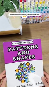 Simple, relaxing, ASMR coloring from my patterns and shapes book ￼ Simply Sarah Studio is on Amazon | Simply Sarah Studio