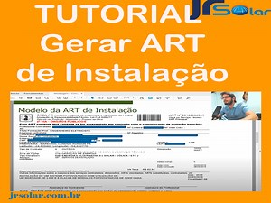 Tutorial para Gerar a ART de Instalação - JrSolar Empresa de Energia Solar - Fotovoltaico