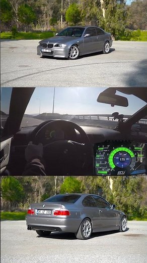 500 HP BMW E46 330Ci 2JZ / 100-200 Km/h Acceleration & Epic Exhaust Sound !