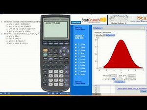 Normal Probability Calculation using StatCrunch