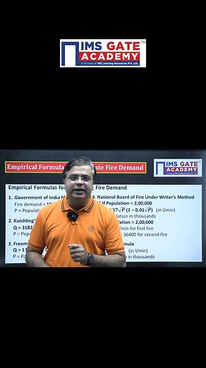 Empirical Formulas to Calculate the Fire Demand ------ #IMSGATEAcademy #IMSIndia #IMSLearning #GATEPreparation #engineeringlife #engineer #GATE2024 #GATE2025 #probability #FireDemand | IMS GATE Academy