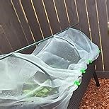 Fruit Tree Netting with 2-Way Zipper & Drawstring - 4'x6' Garden Plant Net Pest Barrier to Prevent Cicadas Bird Squirrel Deer - Bug Protection for Blueberry Tomato with Fine Mesh Insect Cover (4 Pack)