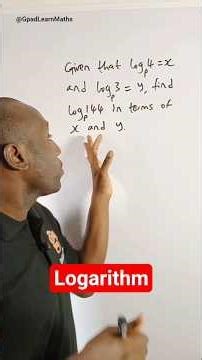 Solving Problem involving Logarithm #logarithm #log #gpadlearnmaths #stem #maths