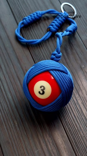 Colorful Pool Ball Paracord Cover - Handmade Crafts