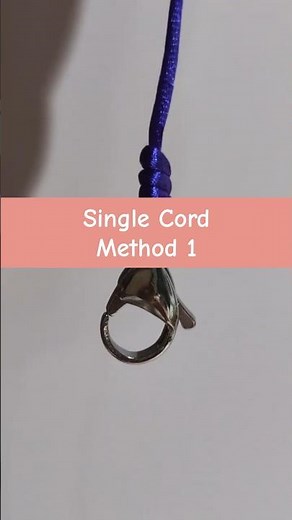How to Knot and Connect a Clasp on a Single Cord for jewelry making at home