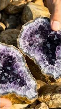 This River Stone Split Open to Reveal a Stunning Purple Amethyst
