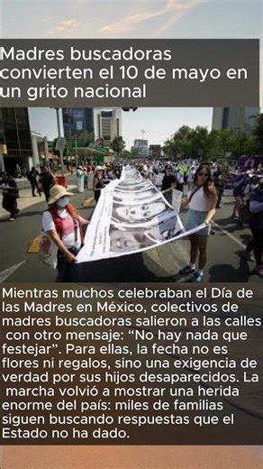 Madres buscadoras convierten el 10 de mayo en un grito nacional