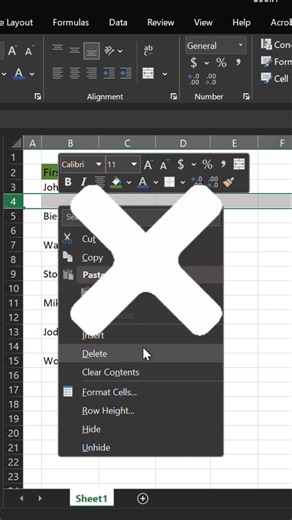 Don’t remove blanks rows manually.-#rows