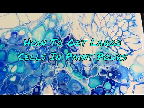 How To Get Large Cells In Paint Pours | Fluid Acrylic Abstract Art