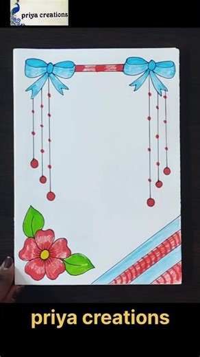 Top 10 Border Designs for Projects | Simple & Easy Borders | Simple & Creative 10 Borders #shorts