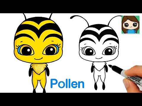 How to Draw Pollen Bee Kwami 🐝 Miraculous Ladybug