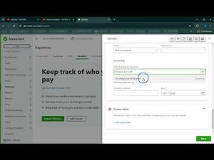 How to Post a Vendor Bill, Create an Expense Account, and Set Payment Terms in QuickBooks Online |