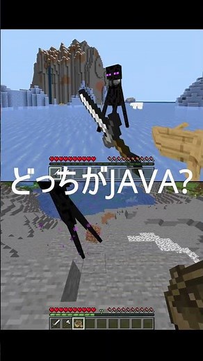 どっちがJAVA版? #minecraft #マインクラフト #比較 #java #統合 #java版 #統合版 #java版と統合版 #shorts