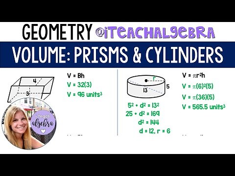 Geometry - Volume of Prisms and Cylinders