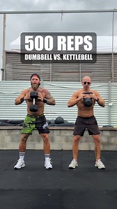 🔥500-Rep Challenge: Dumbbell vs Kettlebell🔥 Same volume. Same time cap. Different tools. 500 reps for time with a 40-minute cap - choose your weapon and see how it changes the game. Structure 500 reps for time Cap: 40 minutes Dumbbell or kettlebell - your choice. Workout Breakdown (500 total reps): • 100 Goblet Clean Squats • 100 Push Press (50L 50R) • 100 Swings (50L 50R) • 100 American Swings or Alt Snatches • 100 Half Burpees 💡 Tip: Pick a weight you can press overhead 8-12 times with cont