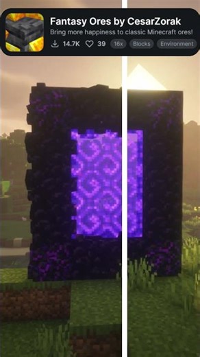 Minecraft: Sunshake + Better Lanterns & Fantasy Ores 🌞✨#minecraft #resourcepack #shorts