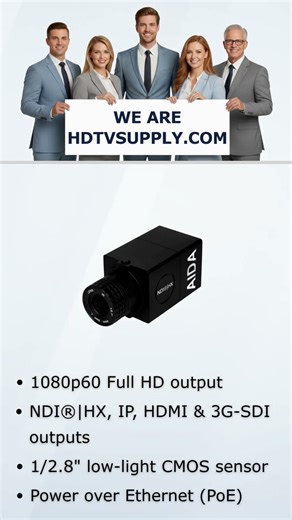 AIDA Imaging HD-NDI-CUBE Compact Full HD NDI HX/IP Streaming POV Camera