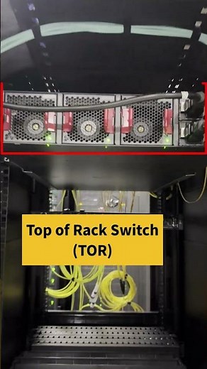 Top Of Rack switch (ToR) in Data Center | inside a data center #shorts