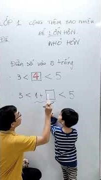 Toán lớp 1 - Cộng với mấy - So sánh kẹp giữa #maths #thaygiangdaytoan