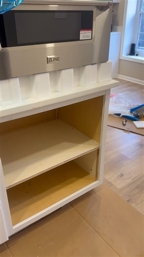 How to install a microwave in kitchen island modifying existing cabinet part II #how #new #custom #k