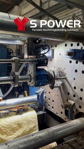 Portable Line Boring Machine and Automatic Bore Welding S power#automobile #enginiring #machine