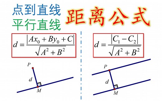 [高中数学]点到直线距离公式＆平行线之间距离公式