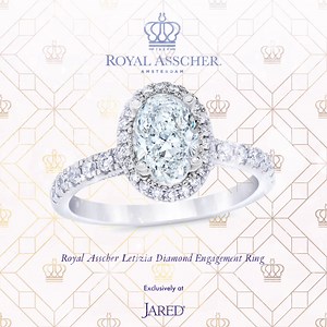 2.8K views · 61 reactions | If you're planning to cap the year with a proposal like no other, Royal Asscher Diamonds's range of engagement rings are "Yes" guarantees in a multitude of gorgeous shapes from the heritage Dutch brand's family of patented diamonds. Like this breathtaking Letizia Diamond Engagement Ring featuring a stunning Royal Asscher Oval reflecting eternal love on the hand of the one you love. | Jared Jewelers | Facebook