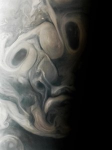 Jupiter in Halloween Spirit Puts On Haunting ‘Face’ for Juno Mission