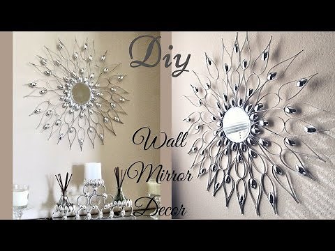 Diy Quick and Easy Glam Wall Mirror Decor| Wall Decorating Idea!