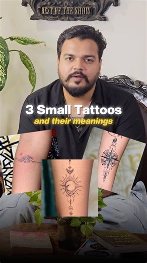 Vikas Hadiya on Instagram: "Moon, Waves and Compass Tattoos👇 Although small, these tattoos have a lot of meaning behind them. I’ve explained them in the reel. . . (Tattoo artist, tattoo ideas, tattoo inspiration, tattoo studio, piercing, pmu, permanent makeup, septum) . . . #tattoo #tattooartist #tattoostudio #tattooinspiration #moontattoo #wavetattoo #compasstattoo #smalltattooideas #minimaltattoo #piercing"