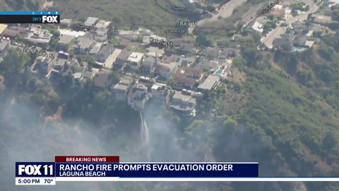 Large fire in Laguna Beach forces evacuations