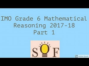 Maths Olympiad question paper- Grade 6-Mathematical Reasoning-part 1