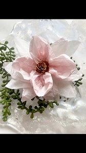 Shall we try to make magnolia out of coffee filters ? #coffeefilterflowers #papermagnolia #coffeefiltercraft | Just That Perfect Piece