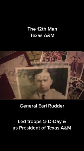 100 years ago - The #12thMan was born at #texasaggies. Gen. Rudder & Dr. E. King Gill from ‘64 #aggies #collegefootball