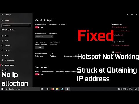 How to fix windows 10 Hotspot not obtaining ip address | Hotspot not sharing internet [Fixed]