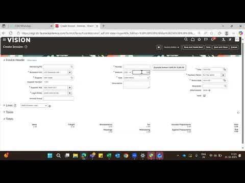 Creation of Debit Memo in Oracle Fusion Accounts Payables