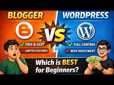 Blogger vs WordPress 🔥 | which platform is best for Beginners? (Full Comparison) 
