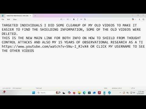 Targeted individuals - I did some cleanup on my youtube channel to make it easier to find info