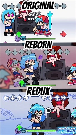 FNF SKY ORIGINAL VS REBORN VS REDUX #fnf #fnfmod #sky #redux