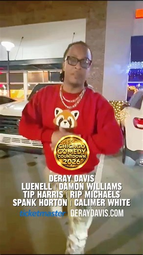 🔥 Chicago Comedy Countdown 2026 hits this New Year’s Eve, this Wednesday, December 31 in Chicago. DeRay Davis. T.I.P Harris. Lunell. Calimar White. Spank Horton. Rip Micheals. Damon Williams. One stage. One night. Big laughs into the new year. Grab your tickets 🎟️ ticketmaster.com/event/07006338CEB837B2 | DeRay Davis