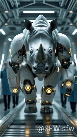 New Rhino Reborn 2025 🦏 | Robotic Resurrection Begins #AI #Rhino #FutureBeast